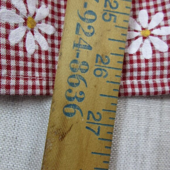 Shein A-Line Dress‎ Red Gingham Daisy Printed Pleated Sleeveless Casual Pullover - Picture 8 of 10